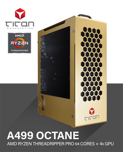 Titan A499 OCTANE PRO - AMD Ryzen Threadripper Pro 5000 WX Series Workstation PC - up to 64 cores