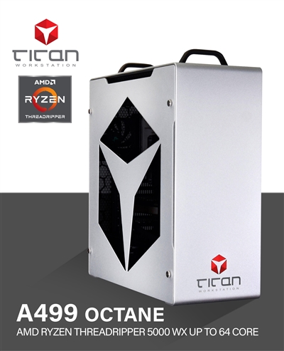 Titan A499 OCTANE PRO - AMD Ryzen Threadripper Pro 5000 WX Series Workstation PC - up to 64 cores