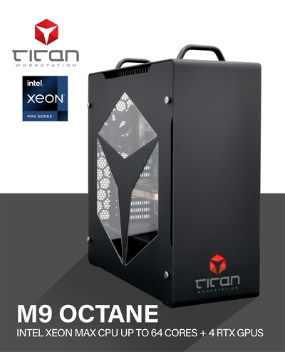 Titan M9 OCTANE -  Intel Xeon CPU Max Series up to 64 Cores AI, Deep Learning Workstation PC