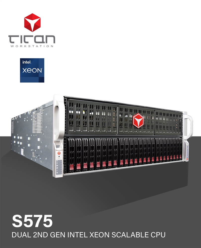 Titan S575 - Dual 2nd Gen Intel Xeon Scalable CPUs + 10x GPUs Server PC for  AI / Deep Learning HPC up to 56 Cores - Supermicro 4029GP-TRT