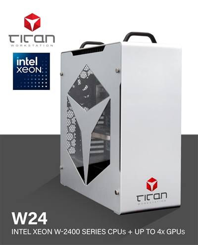 Titan W24 Octane - Intel Xeon W-2400 Series CPUs Content Creation Workstation PC for CAD, 3D and VR Design, up to 24 CPU Cores