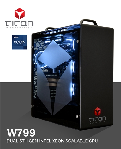 Titan W799 - Dual 5th Gen Intel Xeon Scalable Processors Workstation PC up  to 128 cores